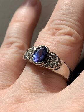 Authentic LeVian white gold tanzanite diamond ring PRICE DROP – SHIPS TOMORROW
